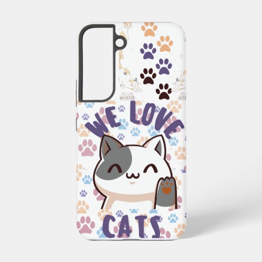 kattenliefhebbers samsung galaxy hoesje (Achterkant)