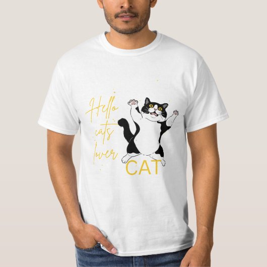 Kattenliefhebbers t-shirt (Voorkant)