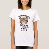 Kattenliefhebbers T-shirt introvert (Voorkant)