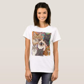 Kattenliefhebbers T-Shirt - katten bende (Voorkant volledig)