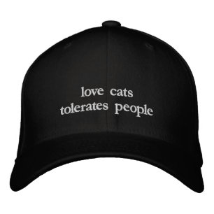 Kattenliefhebbers tolereren mensen Funny kattenlie Geborduurde Pet