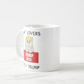 Kattenliefhebbers voor Trump Koffiemok (Voorkant links)
