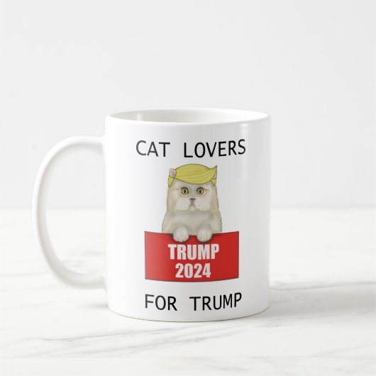 Kattenliefhebbers voor Trump Koffiemok (Links)