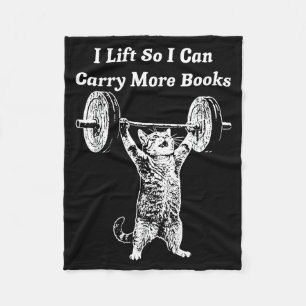 Kattenlift kan meer boeken dragen boekworm grappig fleece deken