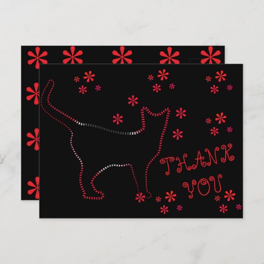 KATTENLIJNKUNST BRIEFKAART (Voorkant / Achterkant)