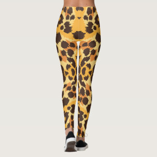 Kattenluipaard Stippenpatroon Oranje Bruin Safari  Leggings