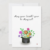 Kattenmagie show verjaardag elk jaar platte Kaart (Achterkant)