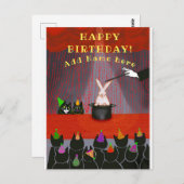 Kattenmagie show verjaardag elk jaar platte Kaart (Voorkant / Achterkant)