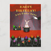 Kattenmagie show verjaardag elk jaar platte Kaart (Voorkant)