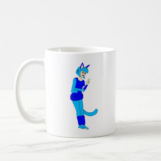 kattenmeisje koffiemok (Links)