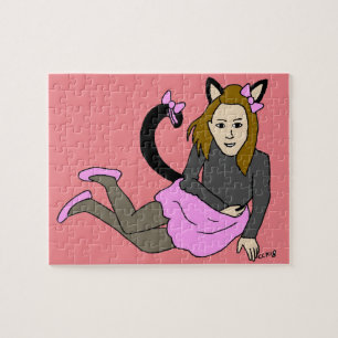 kattenmeisje legpuzzel