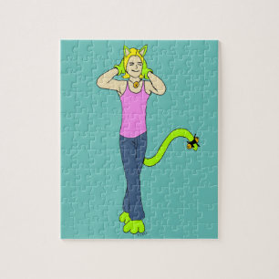 kattenmeisje legpuzzel