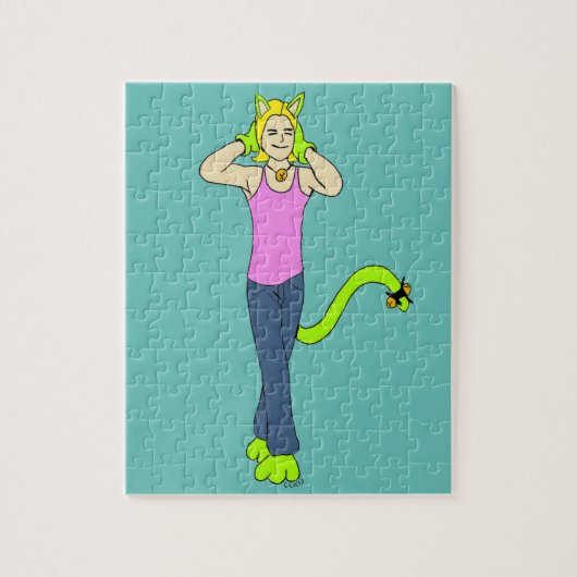 kattenmeisje legpuzzel (Verticaal)