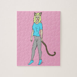 kattenmeisje legpuzzel