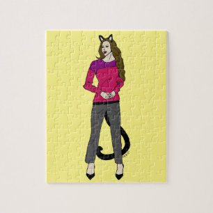 kattenmeisje legpuzzel