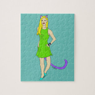 kattenmeisje legpuzzel