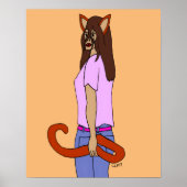 kattenmeisje poster (Voorkant)