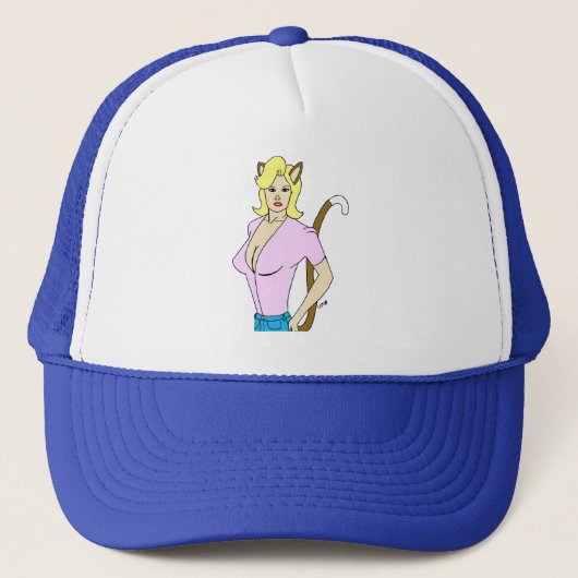 kattenmeisje  trucker pet (Voorkant)