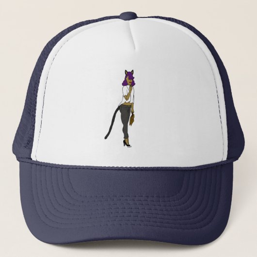 kattenmeisje  trucker pet (Voorkant)