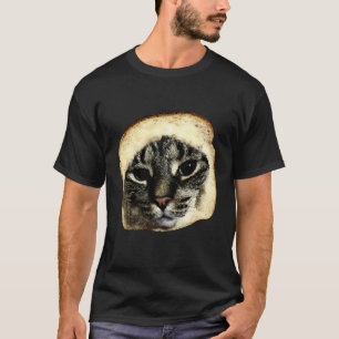 Kattenmeme Grappig Brood Gezicht Domme Kattenliefh T-shirt