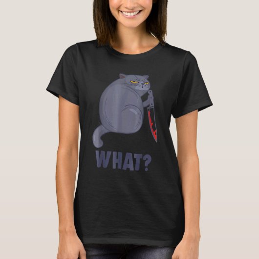 Kattenmes Wat Schattige Kat T-shirt (Voorkant)