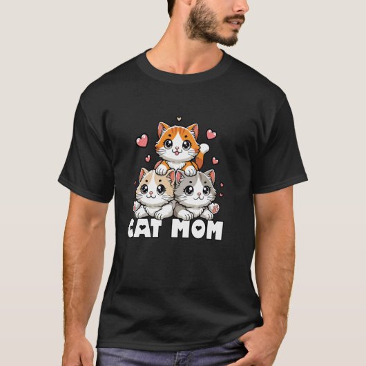 Kattenmoeder Adorable Snorharen En Poten T-shirt (Voorkant)