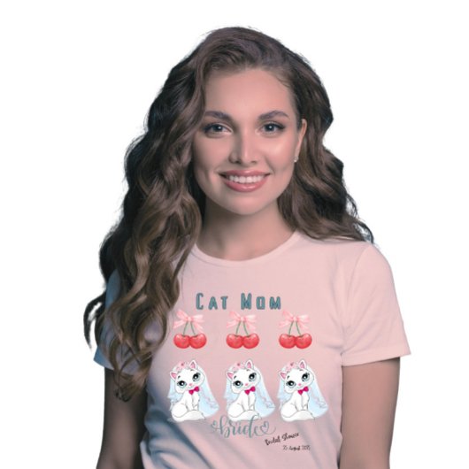 Kattenmoeder Bruid Bruiloftsfeestje T-shirt