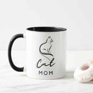 'Kattenmoeder' Charming Zoete Minimalist Mok