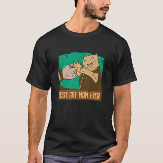 Kattenmoeder, Crazy kat moeder lange mouwen T-shirt (Voorkant)