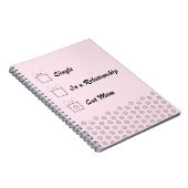 Kattenmoeder Cute Kat Poot Roze Notitieboek (Rechterzijde)