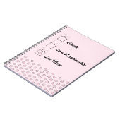 Kattenmoeder Cute Kat Poot Roze Notitieboek (Linkerzijde)