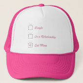 Kattenmoeder Cute Kat Poot Roze Trucker Pet (Voorkant)