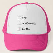 Kattenmoeder Cute Kat Poot Roze Trucker Pet (Voorkant)