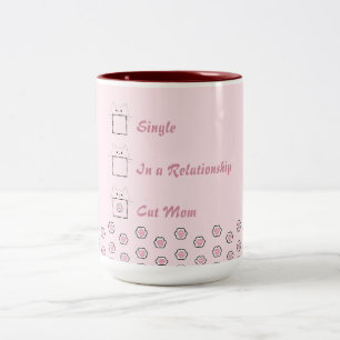 Kattenmoeder Cute Kat Poot Roze Tweekleurige Koffiemok