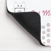 Kattenmoeder Cute Kat Poot Wit & Roze Muismat (Hoek)