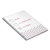 Kattenmoeder Cute Kat Poot Wit & Roze Notitieboek (Rechterzijde)