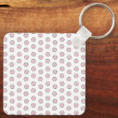 Kattenmoeder Cute Kat Poot Wit & Roze Sleutelhanger (Achterkant)