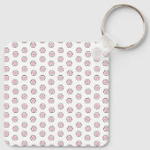 Kattenmoeder Cute Kat Poot Wit & Roze Sleutelhanger (Achterkant)