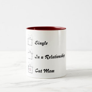 Kattenmoeder Cute Kat Poot Wit & Roze Tweekleurige Koffiemok