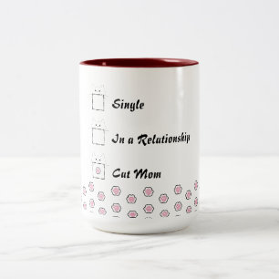 Kattenmoeder Cute Kat Poot Wit & Roze Tweekleurige Koffiemok