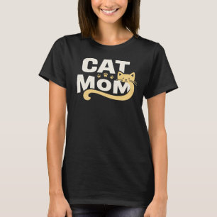 Kattenmoeder Cute Paw Print T-shirt   Kattengelief