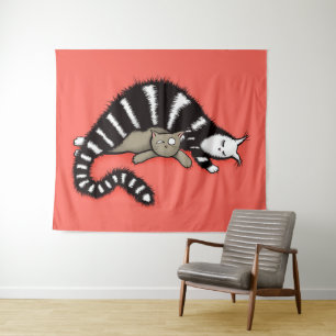 Kattenmoeder en kattenmoeder wandkleed