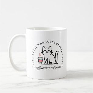 Kattenmoeder en koffieverslaafde humor koffiemok