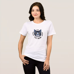 Kattenmoeder Grafische T-shirt voor Vrouwen