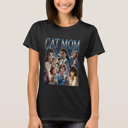 Kattenmoeder Grappige Gen Z Dank Meme Bootleg T-shirt (Voorkant)