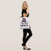 "Kattenmoeder" Grappige Lieve Kattenliefhebber Vro Tote Bag (Op model)