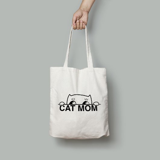 Kattenmoeder Grappige Moderne Typografie Minimalis Tote Bag