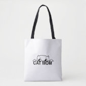 Kattenmoeder Grappige Moderne Typografie Minimalis Tote Bag (Voorkant)