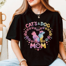 Kattenmoeder Hondenmoeder Tie Dye Grappige Huisdie