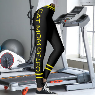 Kattenmoeder Huisdier Liefhebber Naam Zwart Gele S Leggings